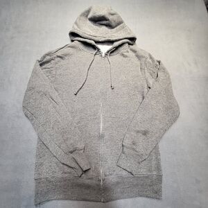 Mr Swim Hoodie Mens S Gray Full Zip Sweatshirt Long Sleeve Embroidered